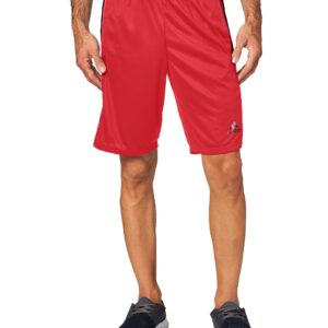 adidas Men's Designed-2-Move 3-Stripe Shorts, Scarlet/Utility Black, X-Small