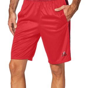 adidas Men's Designed-2-Move 3-Stripe Shorts, Scarlet/Utility Black, X-Small