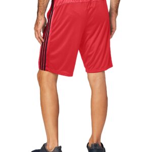 adidas Men's Designed-2-Move 3-Stripe Shorts, Scarlet/Utility Black, X-Small