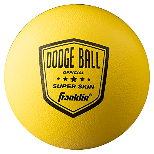 Franklin Sports Dodgeball Ball Set – Superskin-Coated Foam Balls for Playground Games – Small Dodgeballs for Gymnasium Games – Easy-Grip Foam Balls – Won’t Shred or Tear for Hours of Fun (pack of 6)