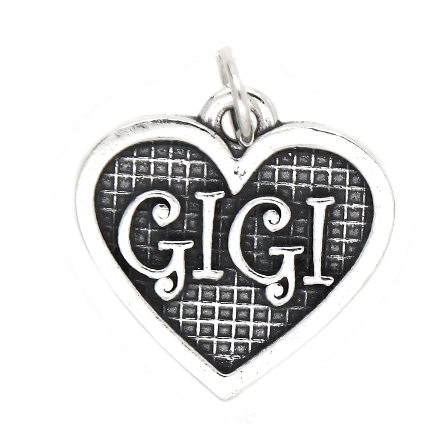 LGU Sterling Silver Oxidized Gigi Grandmother Charm