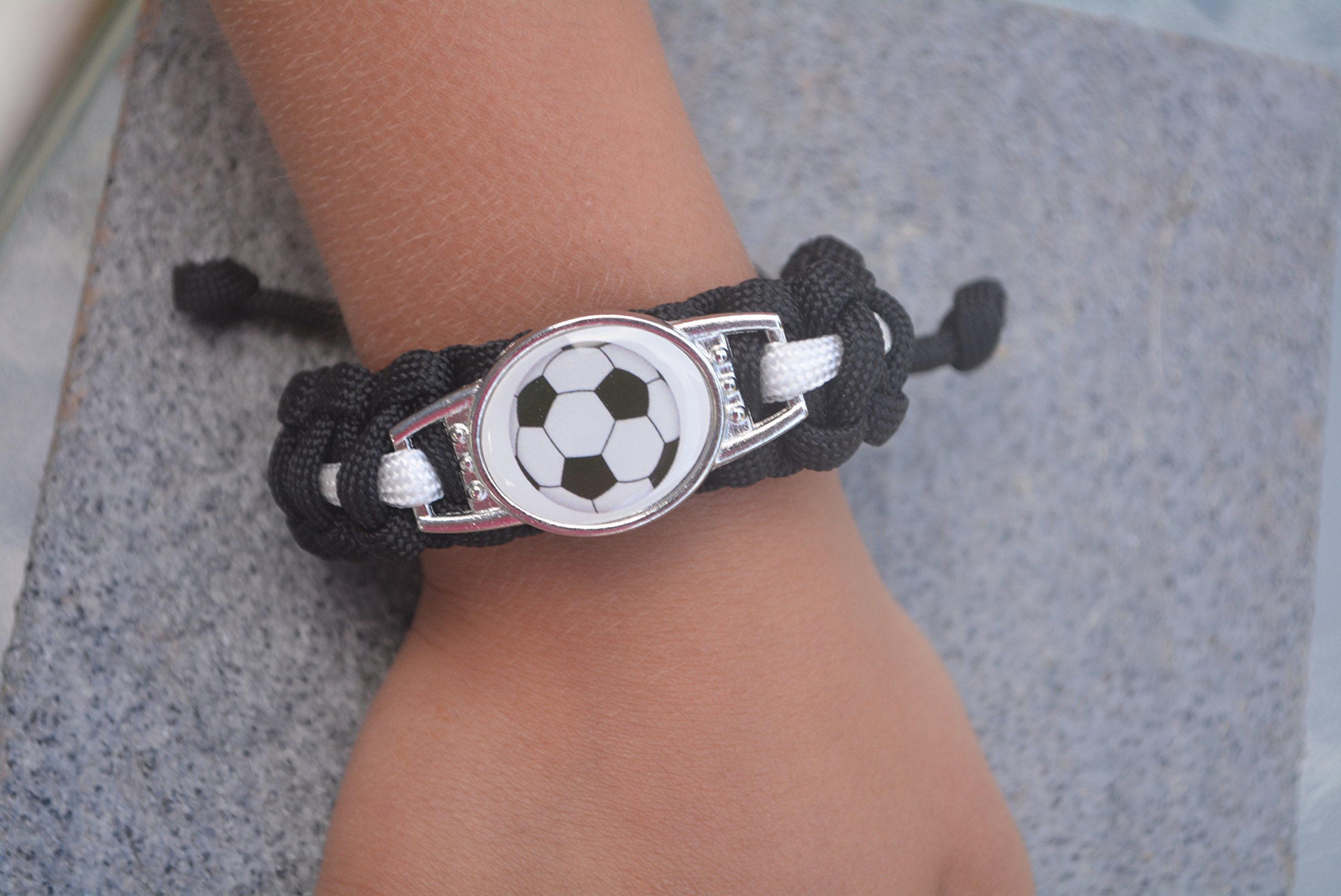 Infinity Collection Soccer Bracelet, Soccer Jewelry, Adjustable Unisex Soccer Paracord Bracelets - Soccer Gifts For Boys and Girls, Soccer Accessories, Soccer Team