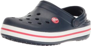 crocs kids' crocband clog , navy/red, 1 little kid