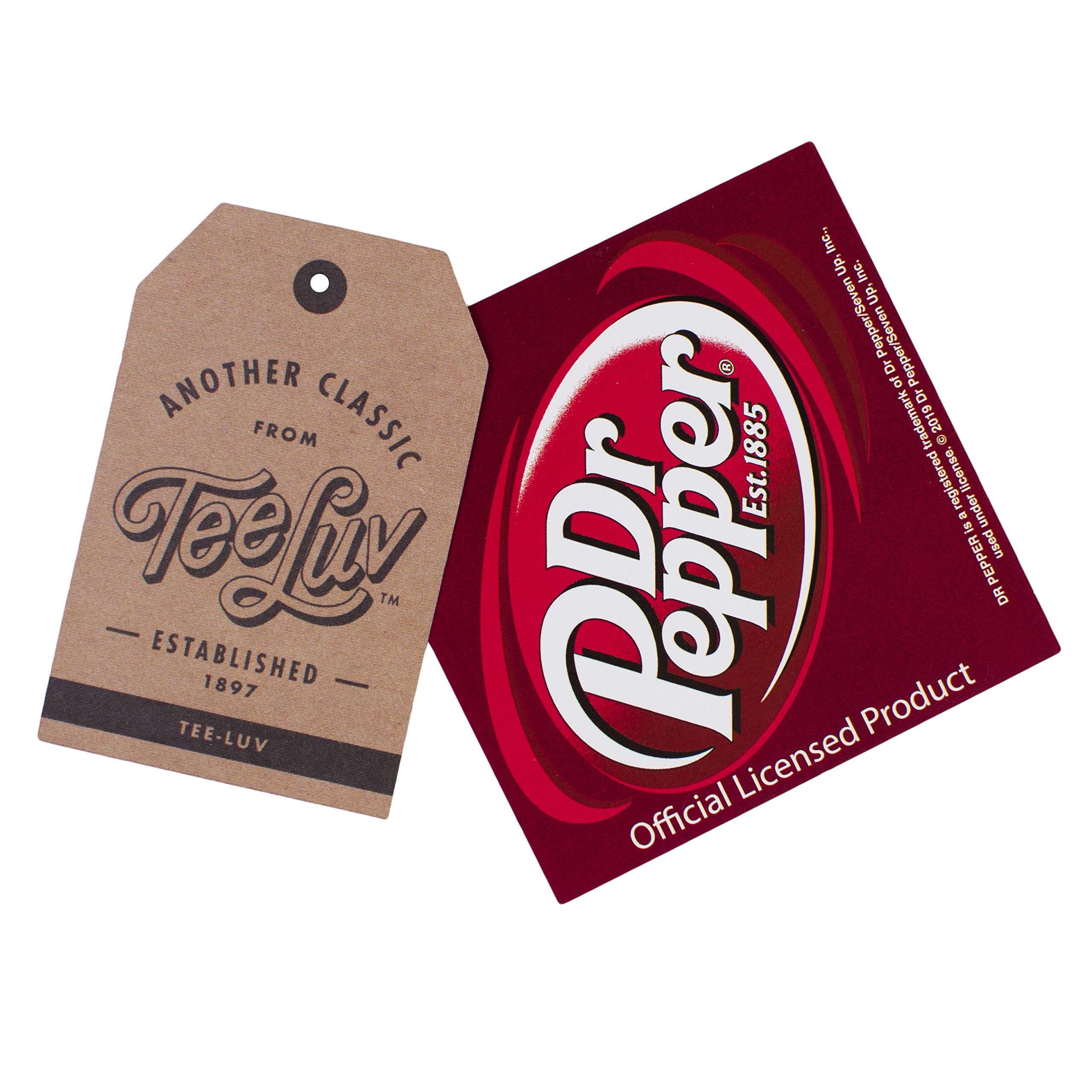 Tee Luv Vintage Drink Dr Pepper Hat - Mesh Back Dr Pepper Soda Baseball Cap (Navy and Beige)