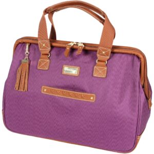 steve madden global wire frame purple satchel