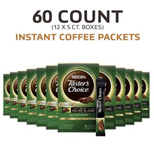 Nescafe Taster's Choice Decaf Instant Coffee, House Blend, 0.52 Ounce (Pack of 12)