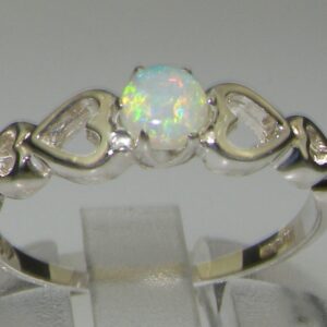 LetsBuyGold 925 Sterling Silver Real Genuine Opal Womens Solitaire Ring - Size 11