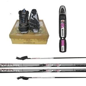 Whitewoods Adult NNN Cross Country Ski Package, 177cm - Skis, Bindings, Boots, Poles (40, 121-150 lbs.)