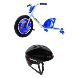 razor riprider 360 caster trike, blue and