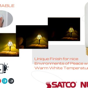 Satco 25W T10 Tubular Bulb - Medium Base - Frosted - 120V