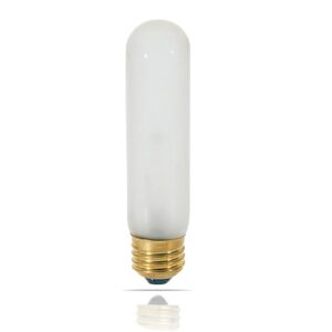 Satco 25W T10 Tubular Bulb - Medium Base - Frosted - 120V