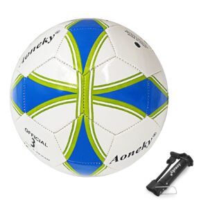 Aoneky Kids Deflated Mini Soccer Ball for Boy Girl Aged 3-8 Years Old,Dogs,Size 3, Small