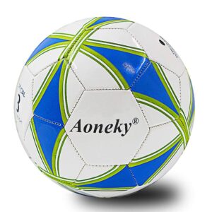 Aoneky Kids Deflated Mini Soccer Ball for Boy Girl Aged 3-8 Years Old,Dogs,Size 3, Small