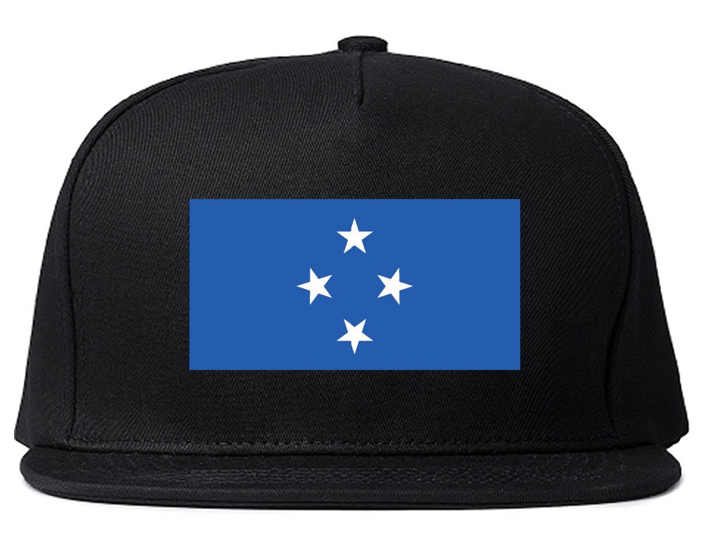 Kings Of NY Micronesia Flag Country Printed Snapback Hat Cap Black