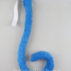 Happylifehere Long Fur Cat Ears and Cat Tail Set Halloween Party Kitty Cosplay Costume Kits (Sky blue)