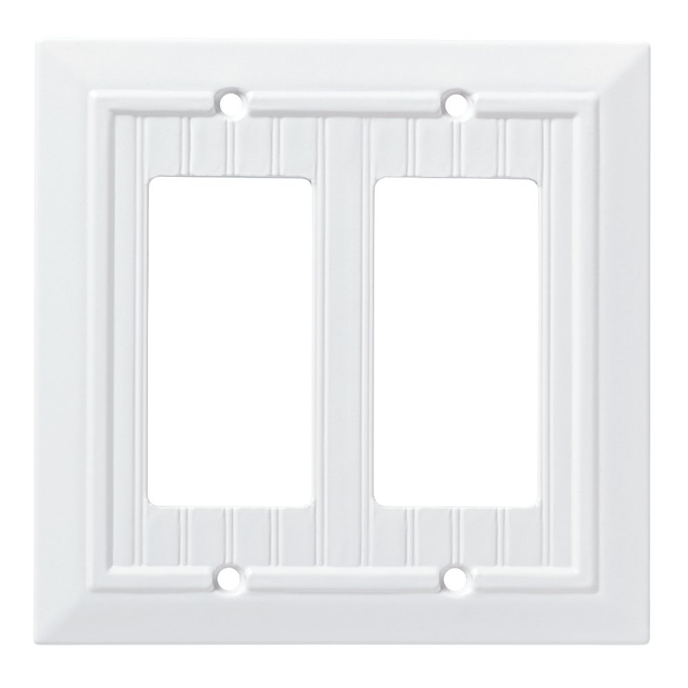 Franklin Brass W35272-PW-C Classic Beadboard Double Decorator Wall Plate, Single