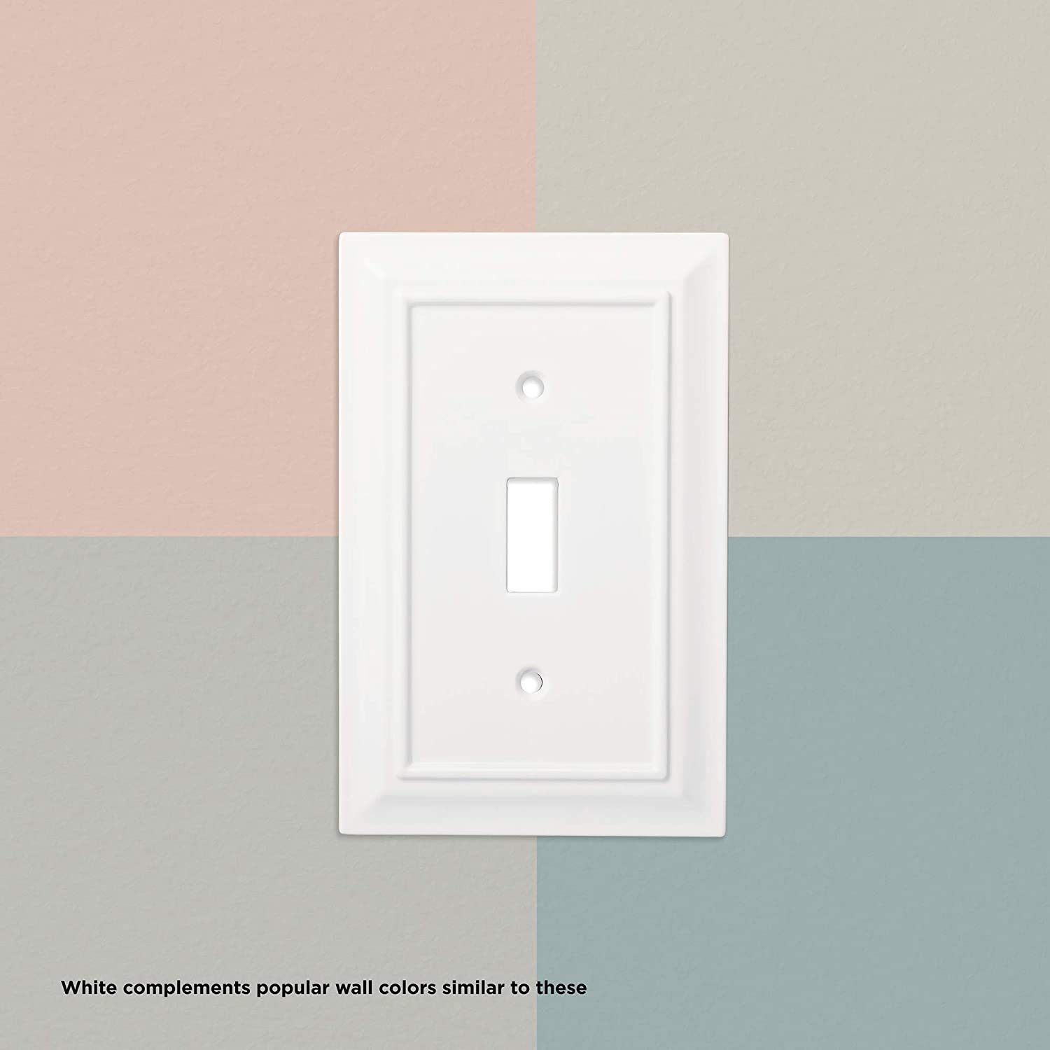 Franklin Brass W35272-PW-C Classic Beadboard Double Decorator Wall Plate, Single