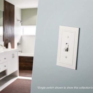 Franklin Brass Classic Architecture (1-Pack) Decorative Light Switch Cover Pure White 1-Gang Decorator/Rocker Wall Plate Single Switch Plate Cover Electrical Outlet Covers W35243-PW-C