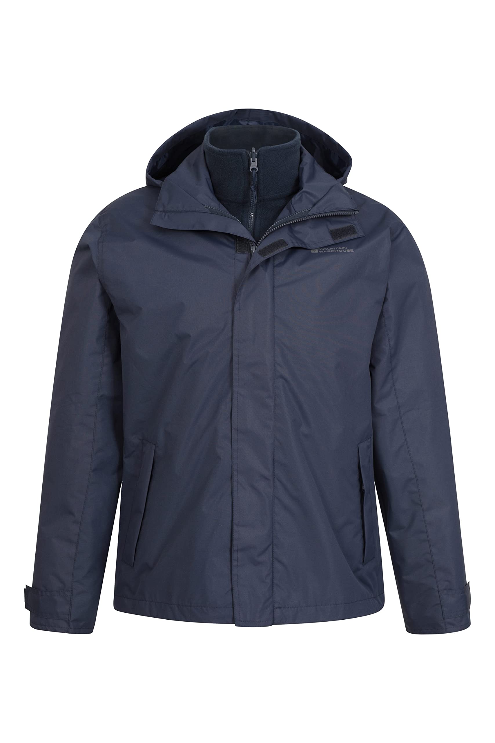 Mountain Warehouse Fell Mens 3 in 1 Water Resistant Jacket - Winter Navy Large