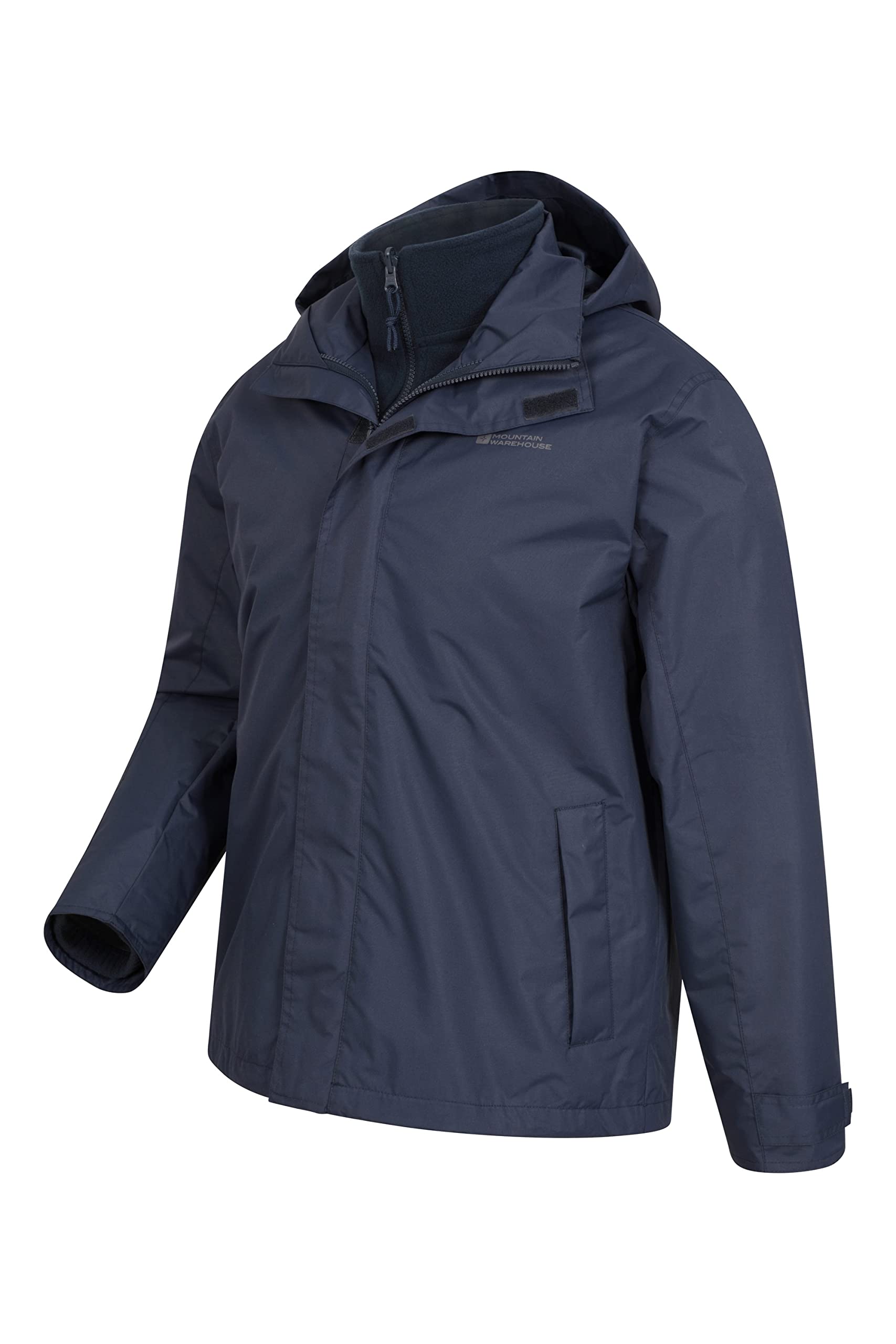 Mountain Warehouse Fell Mens 3 in 1 Water Resistant Jacket - Winter Navy Large