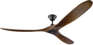 monte carlo 3mavr70bk maverick max energy star 70'' outdoor ceiling fan with remote control, 3 balsa wood blades, matte black