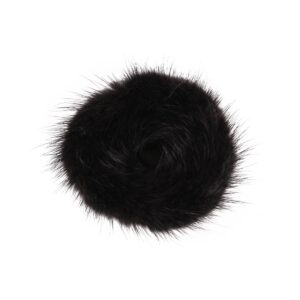 URSFUR Women's Wristband Mink Scrunchine Hairband Pom Pom Hair Tie Ring