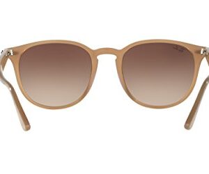 Ray-Ban RB4259F Low Bridge Fit Round Sunglasses, Opal Beige/Brown Gradient, 53 mm