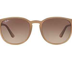 Ray-Ban RB4259F Low Bridge Fit Round Sunglasses, Opal Beige/Brown Gradient, 53 mm