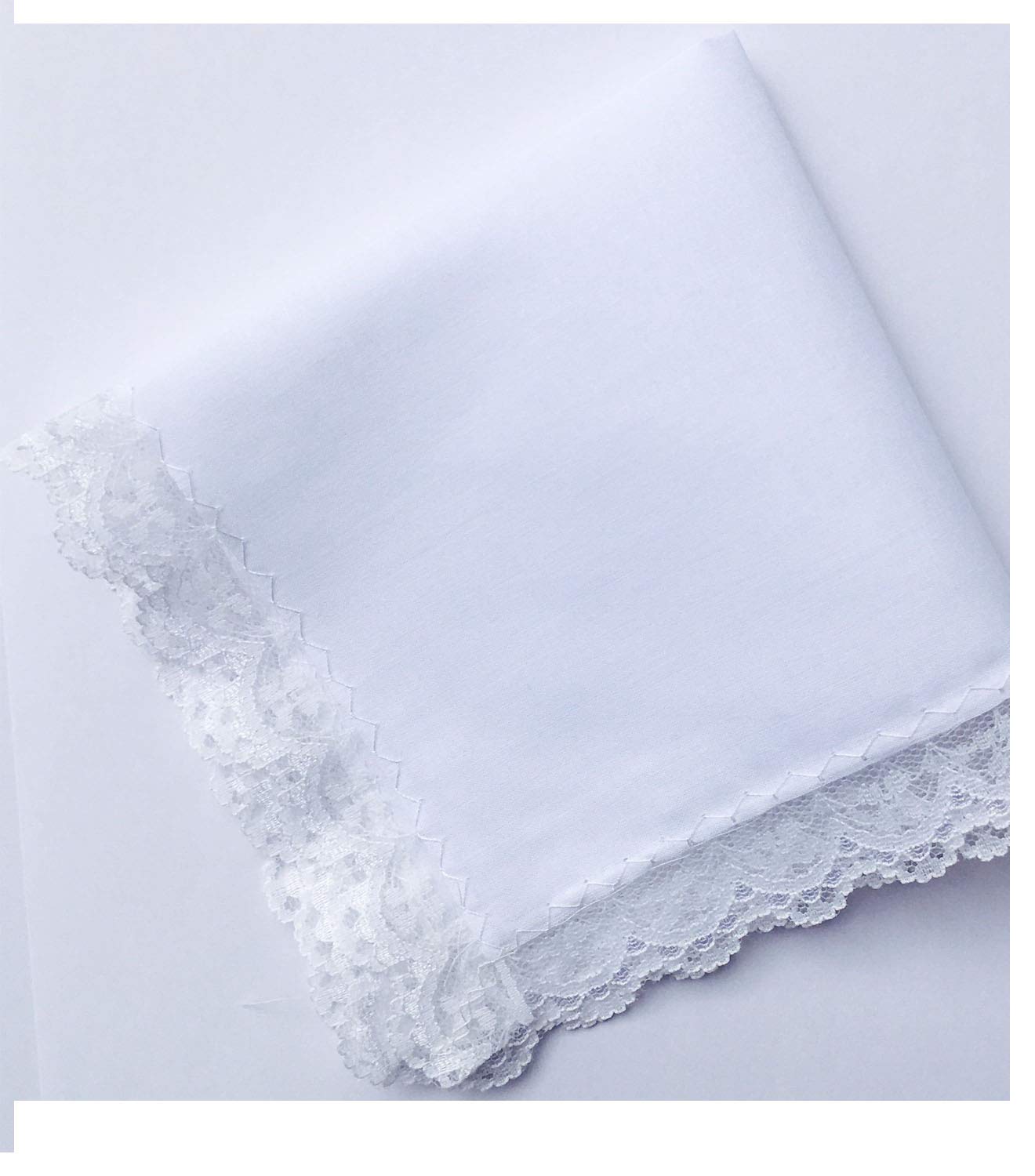 Lace Cotton White Handkerchiefs Perfect Wedding Bulk