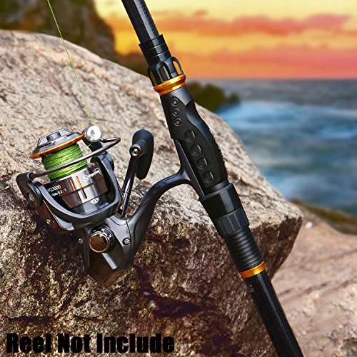 Sougayilang Fishing Rod Graphite Carbon Fiber Portable Spinning Telescopic Fishing Pole for Boat Saltwater and Freshwater