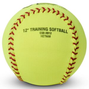 Champro 12" Vex Practice Softball, Optic Yellow, CSB-XB12