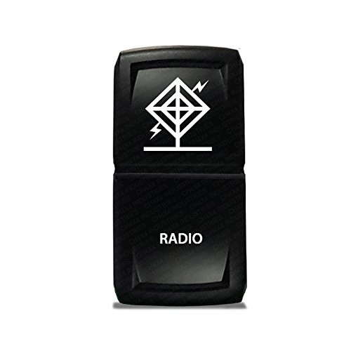 CH4X4 Marine Rocker Switch V2 Radio Symbol 3- Blue Led