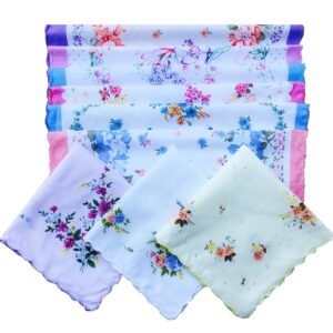 Ladies Vintage Floral 100% Cotton handkerchiefs mixed Bulk