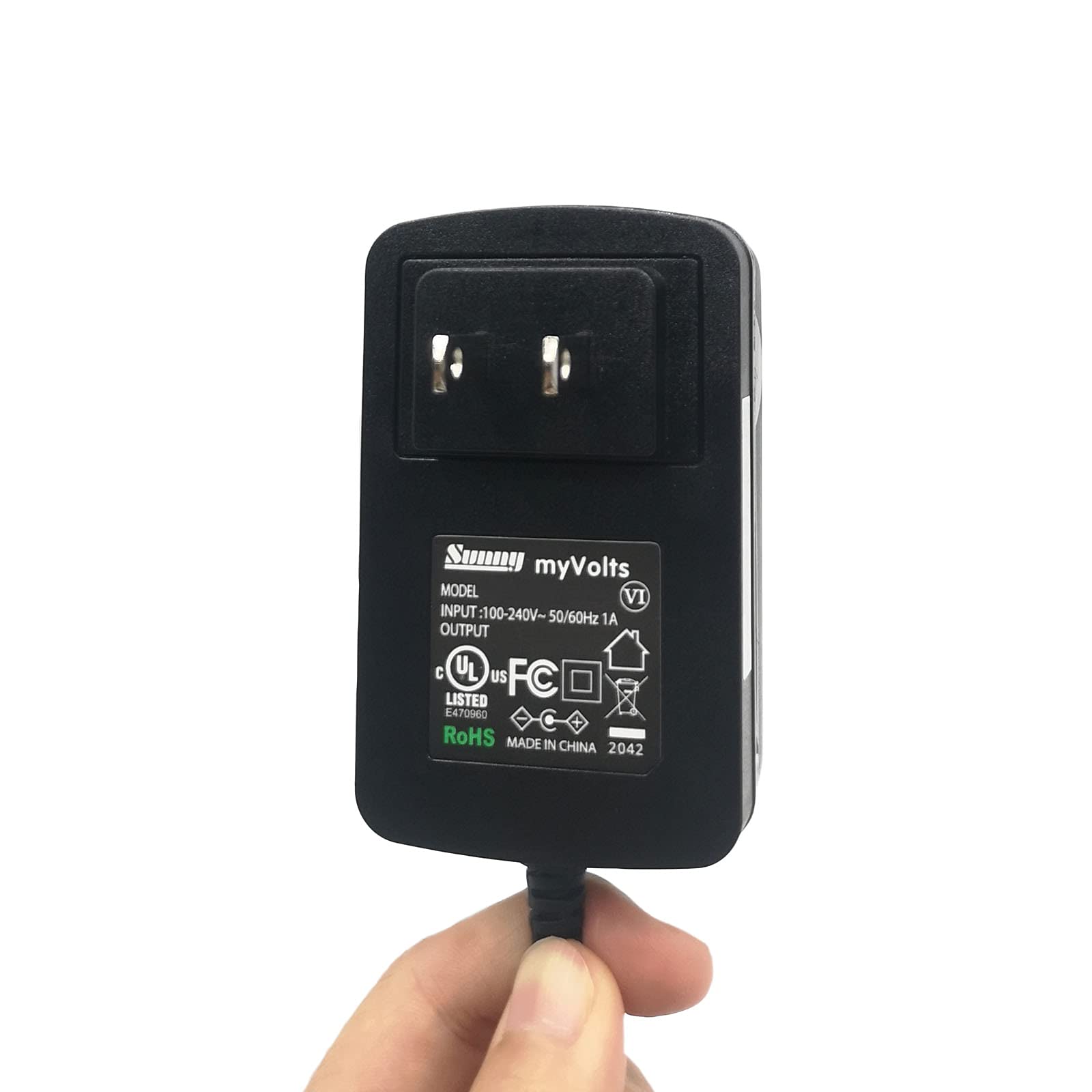 MyVolts 12V power supply adaptor compatible with/replacement for Yamaha reface CS Synth - US plug