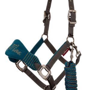 LeMieux Vogue Fleece Headcollar - Halter & Leadrope (Black - Full)