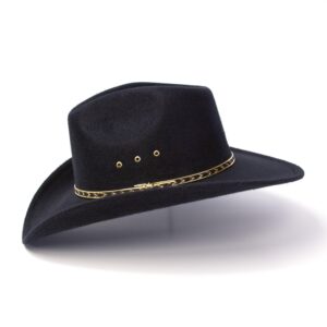 Western Express Felt Finish Cowboy Hat - Pinch Front Style with Gold Band | Cowboy & Cowgirl Hats for Men & Women