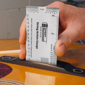 StewMac String Action Gauge And Ruler, Inches, Stainless Steel - Designed by StewMac, The Original measuring tool for acoustic and electric guitar, and bass setup