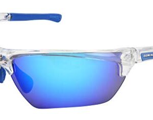 MCR Safety DM1328B Dominator DM3 Safety Glasses with Blue Diamond Mirror and Clear Frame