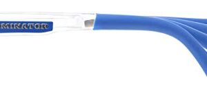 MCR Safety DM1328B Dominator DM3 Safety Glasses with Blue Diamond Mirror and Clear Frame