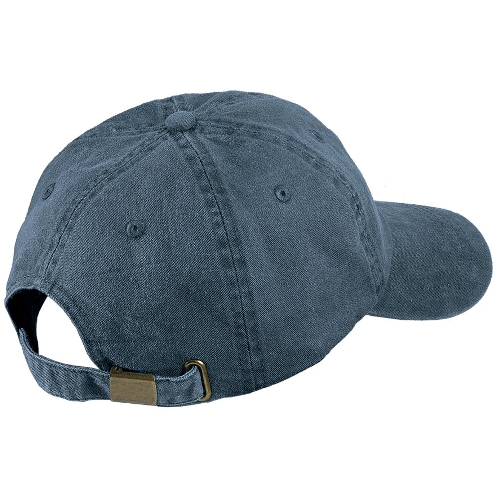 Trendy Apparel Shop New Jersey State Embroidered Low Profile Adjustable Cotton Cap - Navy