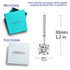 SBLING Platinum-Plated Cubic Zirconia Drop Earrings (4.25cttw)