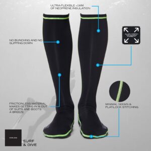 Wetsox Thermals Wetsuit Socks, 1mm Neoprene for Extra Warmth