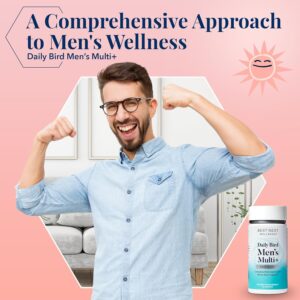 Best Nest Wellness Men's Daily Multivitamin - Men Vitamins for Overall Health, Multimineral Supplement with Probiotics, Methylfolate, A, C, D, E B12, Zinc & Whole Food Organic Blend Multi Vitamin 30Ct