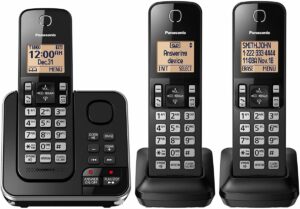 panasonic kx-tg633sk 3 handsets panasonic cordless phone