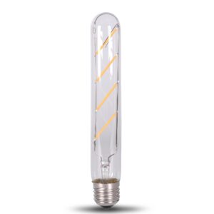 DC 12V LOW VOLTAG E26 Medium Base T30 Glass Tube Lamp 7.2" Tubular LED Filament Light Bulb Vintage Retro JDD Antique Nostalgic Classic Edison Home Accent Interior Lighting - 2700K Warm White, 4 Watt