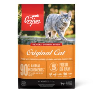 orijen original cat, grain free dry cat food for all life stages, with wholeprey ingredients, 12lb