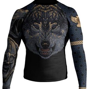 Raven Fightwear Men's Ulfhedinn MMA BJJ Rash Guard Black X-Large