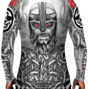 Raven Fightwear Men's Norseman MMA BJJ Rash Guard White Large