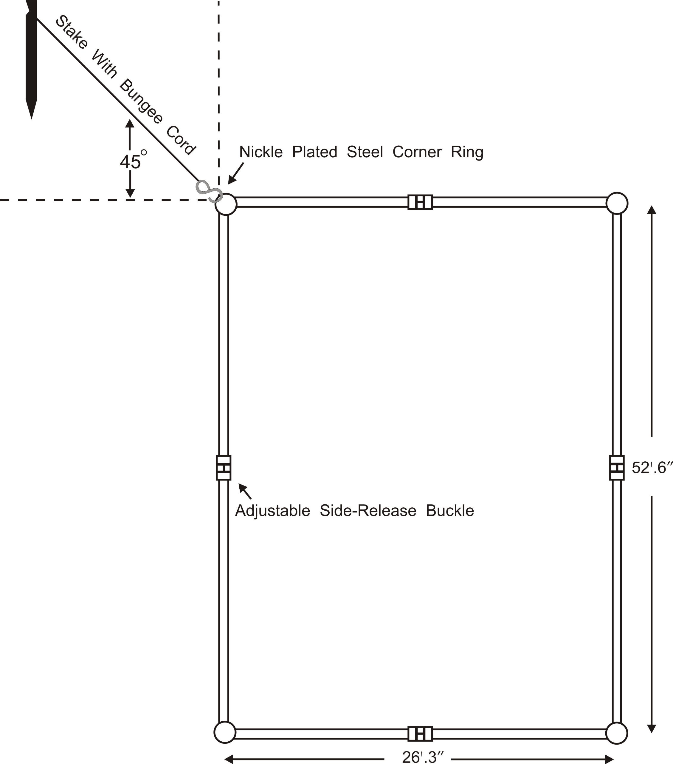 Home Court 2-inch Adjustable 8-meter Sand Court Line - M819AS (Blue)