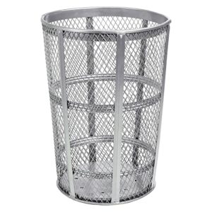 Global Industrial 48 Gallon Outdoor Metal Trash Container, Galvanized